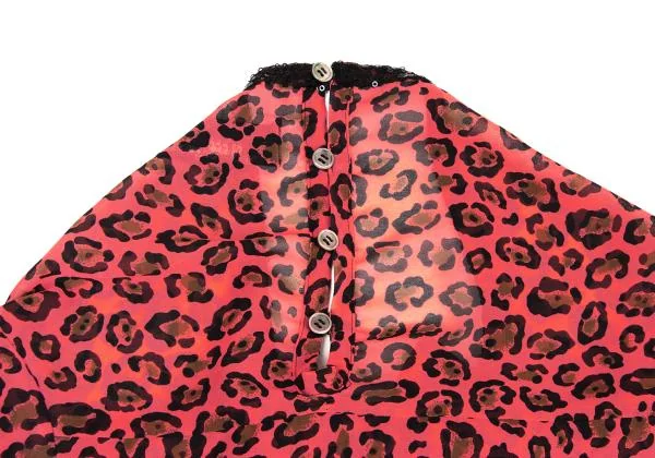 tricot COMME des GARCONS Leopard Printed Ribbon Neck Blouse K-149609_011