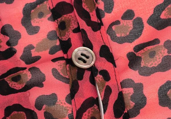 tricot COMME des GARCONS Leopard Printed Ribbon Neck Blouse K-149609_012