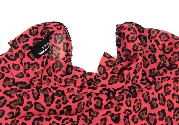 tricot COMME des GARCONS Leopard Printed Ribbon Neck Blouse K-149609_013