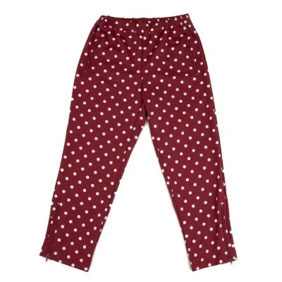 COMME des GARCONS GIRL Dot Printed Hem Zip Poly Track Pants