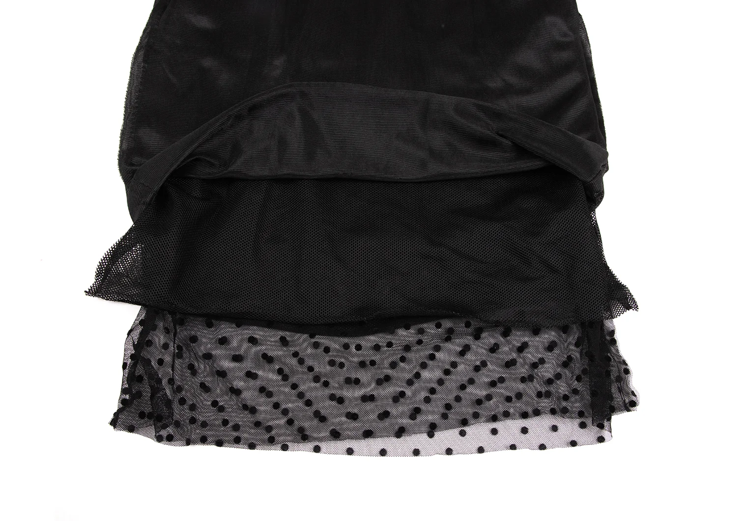 COMME des GARCONS Dot Mesh Layered T Shirt Black S | PLAYFUL