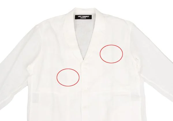 Yohji Yamamoto POUR HOMME Linen Front Switching Long Jacket K-149672_002
