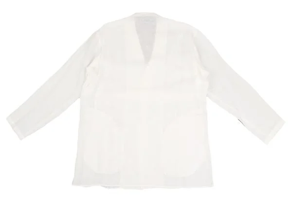 Yohji Yamamoto POUR HOMME Linen Front Switching Long Jacket K-149672_015