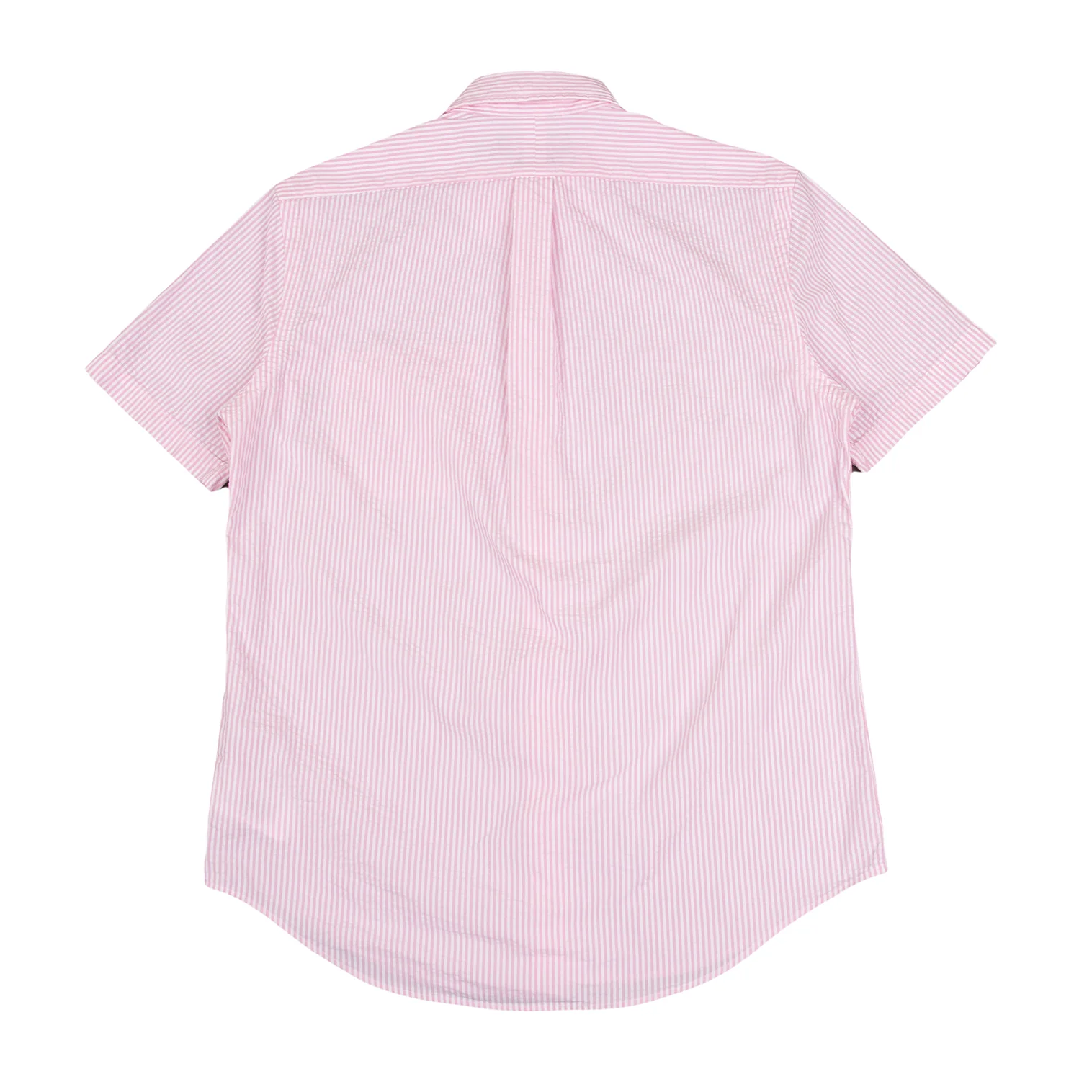 Ralph Lauren Pony Embroidery Striped Short Sleeve Shirt Pink