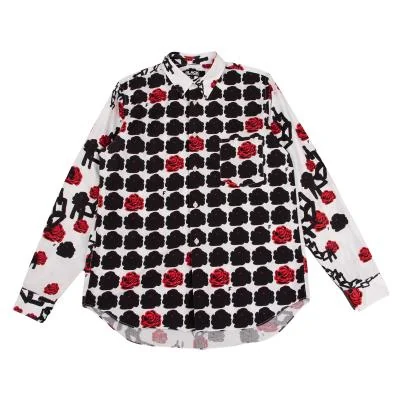 BLACK COMME des GARCONS Cotton Rose Chain Print Shirt