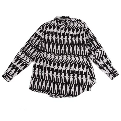 BLACK COMME des GARCONS Human Graphic Printed Long Sleeve Shirt