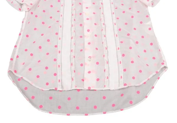 tricot COMME des GARCONS Poly Dot Print Short Sleeve Sheer Shirt K-149696_007