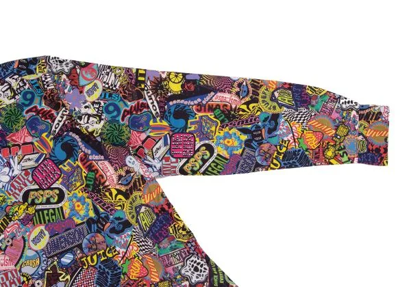 ポールスミスPaul Smith PS ステッカープリント総柄長袖シャツ マルチXL K-149704_004