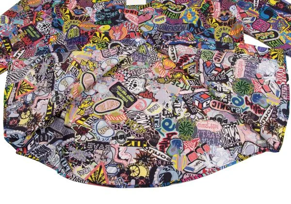 ポールスミスPaul Smith PS ステッカープリント総柄長袖シャツ マルチXL K-149704_007