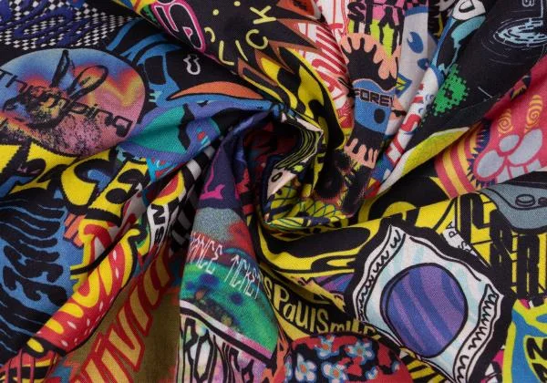 ポールスミスPaul Smith PS ステッカープリント総柄長袖シャツ マルチXL K-149704_011