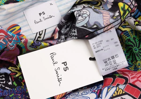 ポールスミスPaul Smith PS ステッカープリント総柄長袖シャツ マルチXL K-149704_012