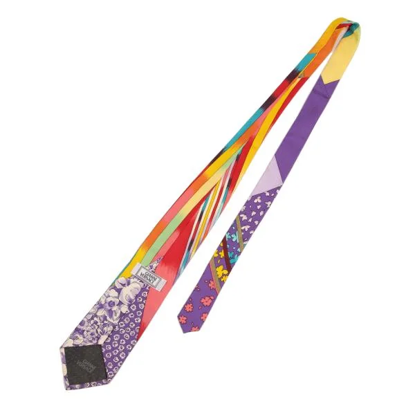 GIANNI VERSACE Colorful Line Print Silk Tie K-149708_005