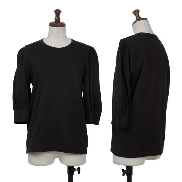COMME des GARCONS Gather Sleeves Cotton T Shirt Black S K-149713_001