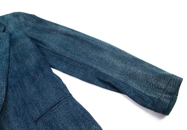 ヨウジヤマモト プールオムYohji Yamamoto POUR HOMME 半身レイヤード8ozデニムジャケット インディゴ2 K-149784_007