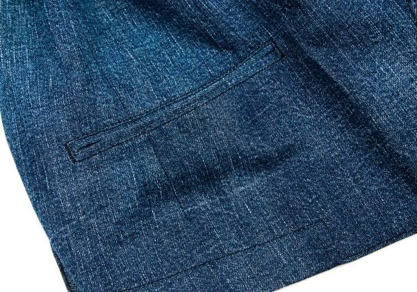 ヨウジヤマモト プールオムYohji Yamamoto POUR HOMME 半身レイヤード8ozデニムジャケット インディゴ2 K-149784_012