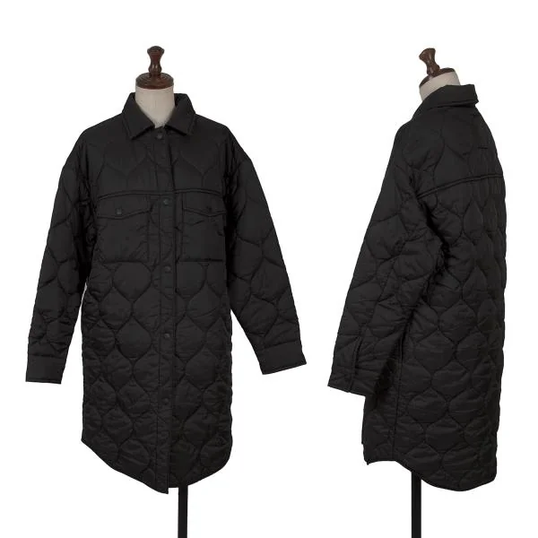 DENHAM Snap Button Quilted Jacket Black XS K-149817_001