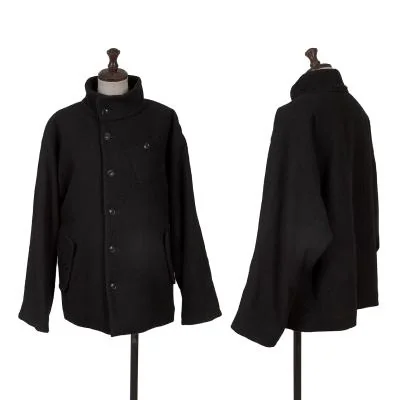 Vlas Blomme Wool Lining Boa Stand Collar Jacket