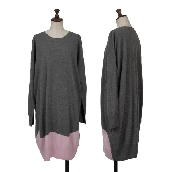 cat's TSUMORI CHISATO Hem Cat Bicolor Knit Tunic Grey 2 K-149853_001