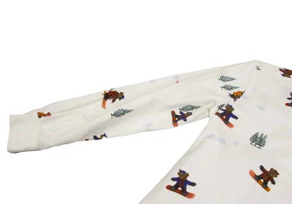 Mademoiselle NON NON Snow Bear Print Cotton Flannel Shirt K-149857_009