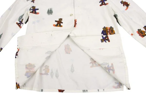 Mademoiselle NON NON Snow Bear Print Cotton Flannel Shirt K-149857_012