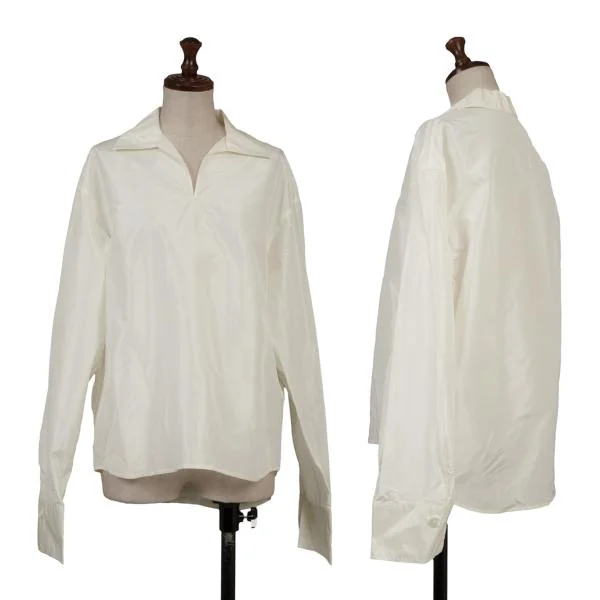 Y's Silk Skipper Blouse Ivory 3 K-149868_001