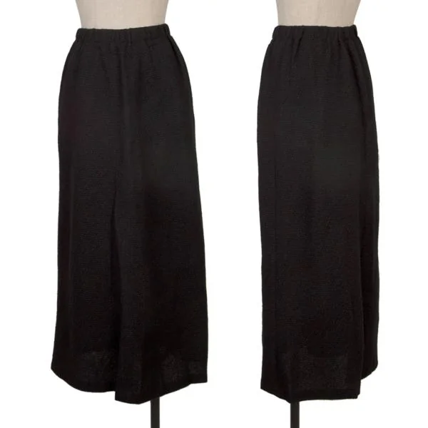 JURGEN LEHL Wool Silk Long Skirt Black M K-149890_001