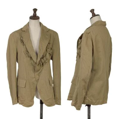 COMME des GARCONS Ribbon Cutting Design Striped Jacket