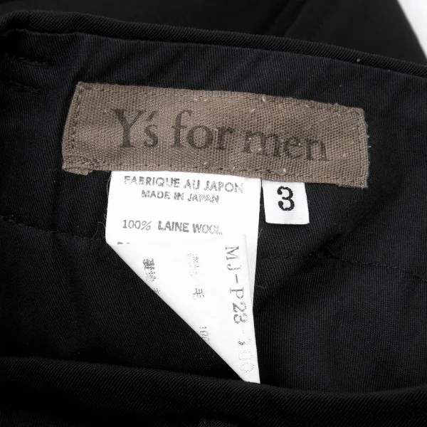 ワイズフォーメンY's for men ウールギャバサルエルパンツ 黒3