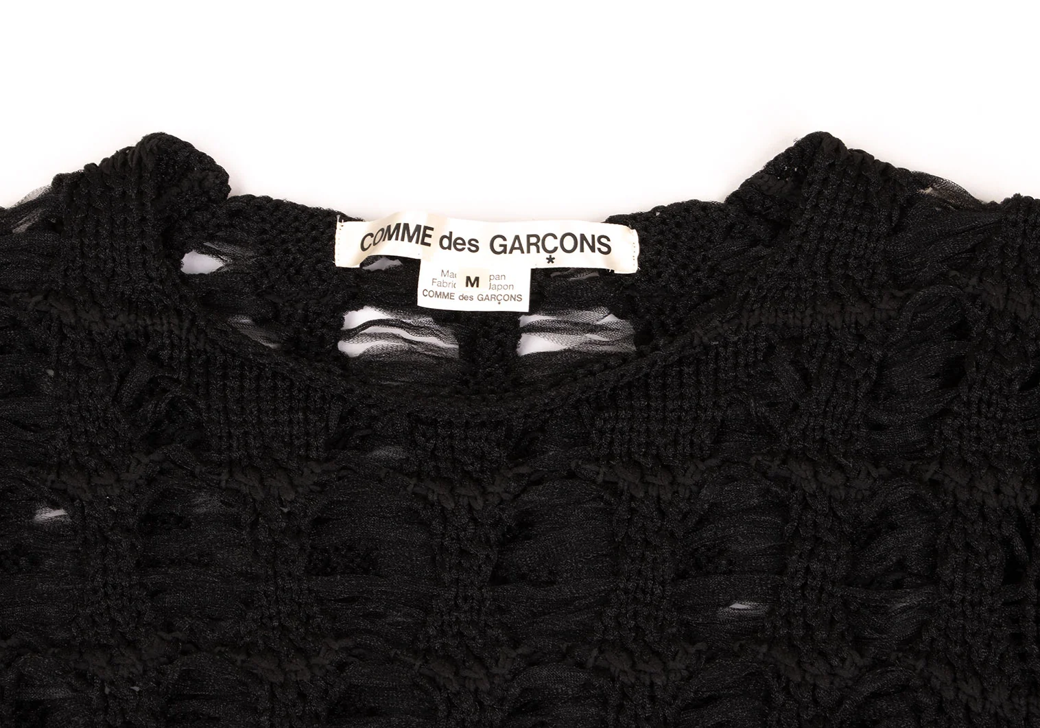 コムデギャルソンCOMME des GARCONS シアーローゲージニットセーター 黒M 【レディース】 コムデギャルソンCOMME des GARCONS シアーローゲージニット