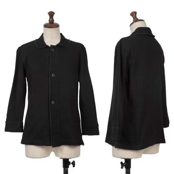 R by 45rpm Cutting Cotton 3/4 Sleeve Shirt Jacket Black S-M K-150044_001