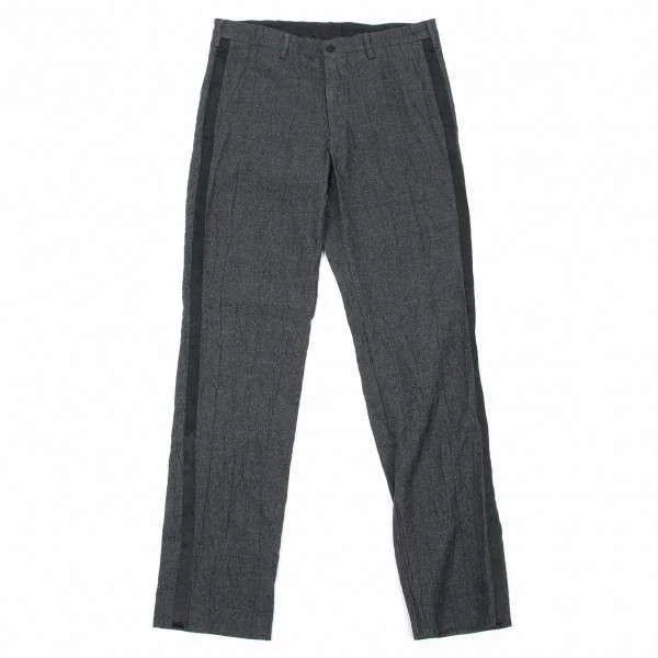 【SALE】ワイズフォーメンY's for men シルク側章ワッシャー加工ウールパンツ