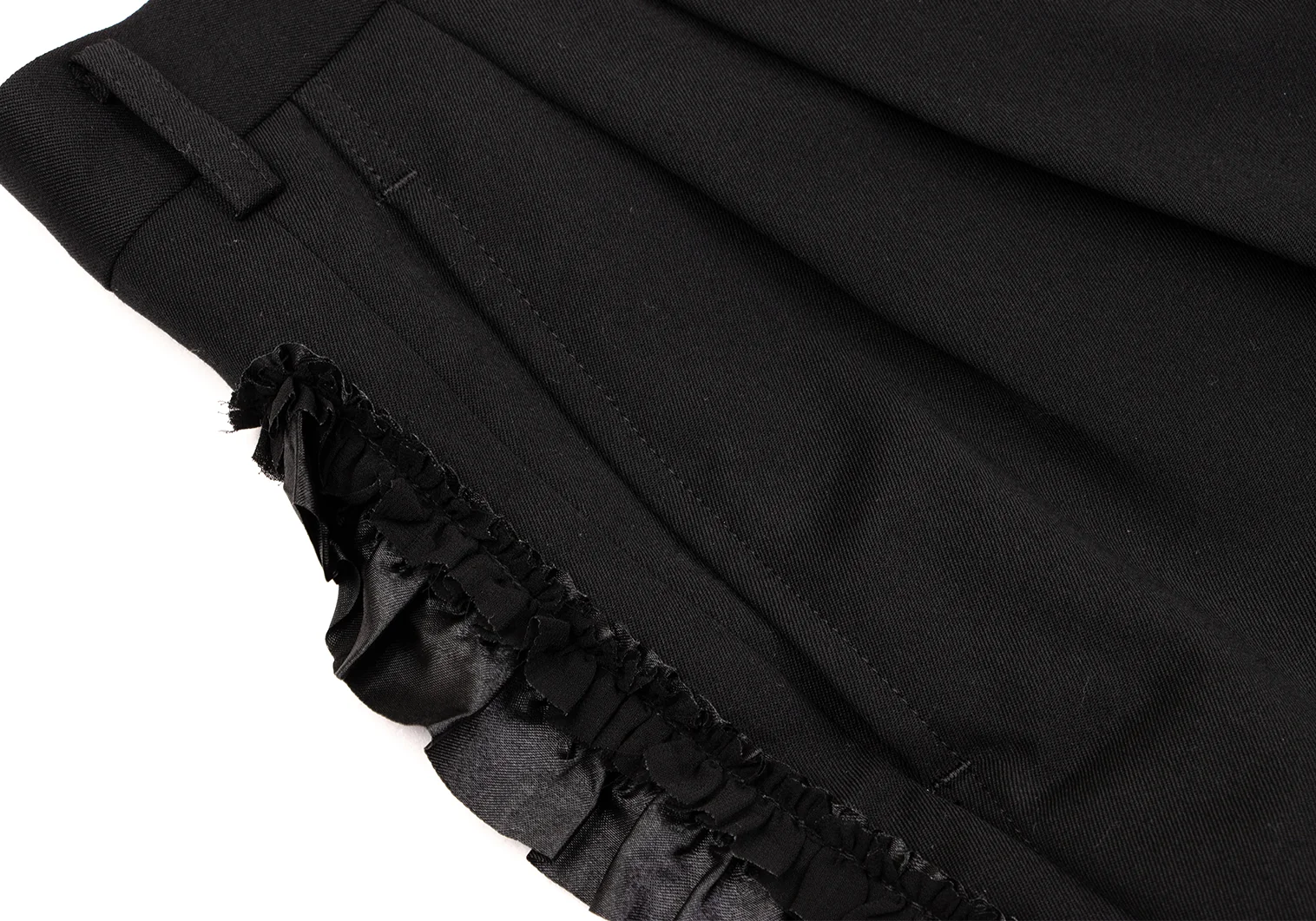 コムデギャルソンCOMME des GARCONS フリルフレーム切替ウール
