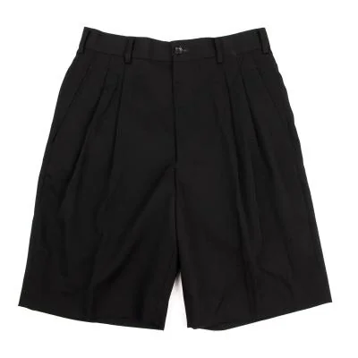 COMME des GARCONS Wool Gabardine Two Tuck Shorts