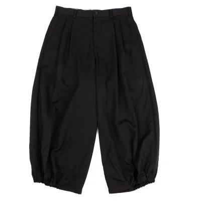 COMME des GARCONS Wool Gaba Two Tuck Hem Half Gathered Pants