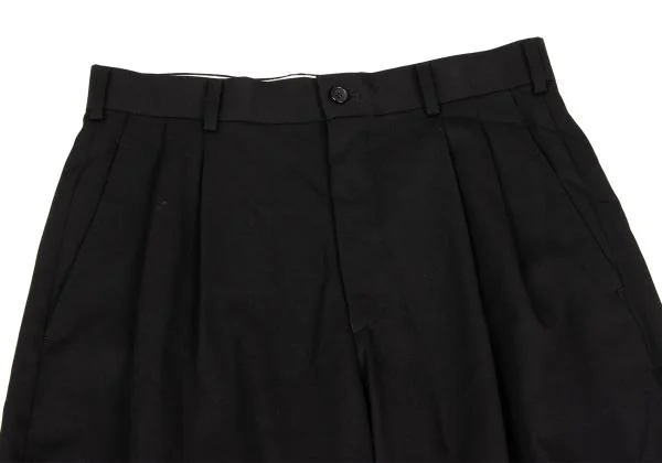 COMME des GARCONS Wool Gaba Two Tuck Hem Half Gathered Pants K-150091_002