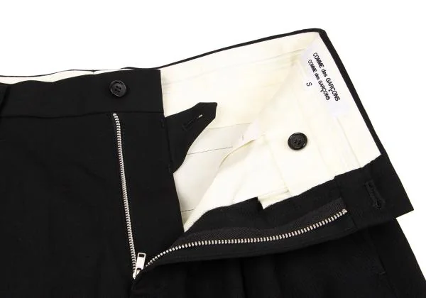 COMME des GARCONS Wool Gaba Two Tuck Hem Half Gathered Pants K-150091_004