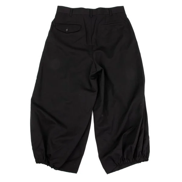 COMME des GARCONS Wool Gaba Two Tuck Hem Half Gathered Pants K-150091_010