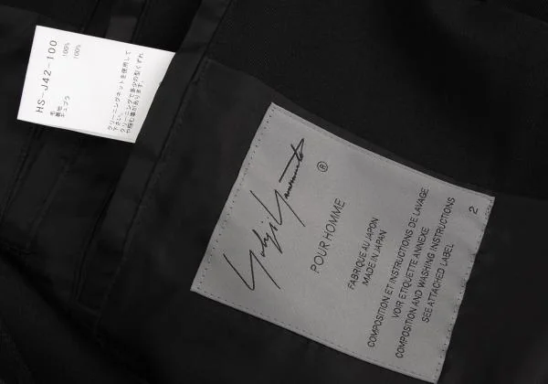Yohji Yamamoto POUR HOMME Wool Gaba Pocket Design Jacket K-150099_016