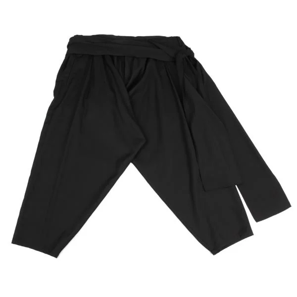 Yohji Yamamoto POUR HOMME Wool Gaba Waist Drape Design Pants Black 1 K-150104_001