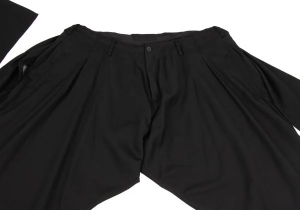 Yohji Yamamoto POUR HOMME Wool Gaba Waist Drape Design Pants K-150104_002