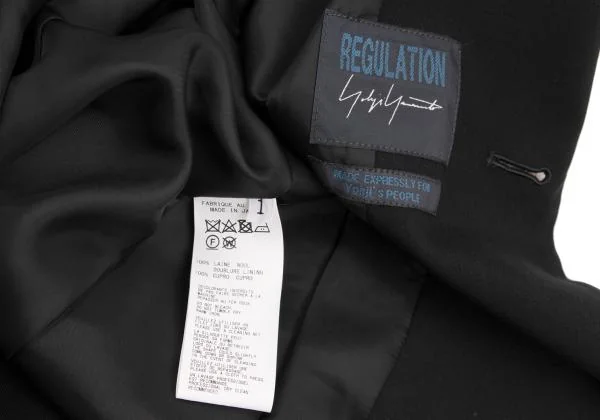 レギュレーション ヨウジヤマモトREGULATION yohji yamamoto トロウール3Bジャケット 黒1 K-150111_014