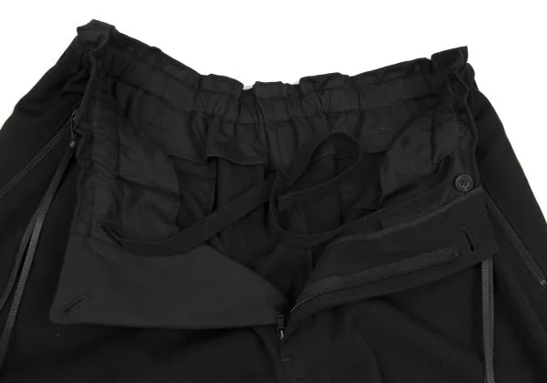 大きな取引 ビーヨウジヤマモトB Yohji ウールギャバレザー Yamamoto パンツ