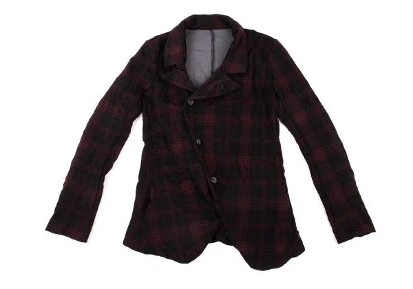 Y's Poly Wrinkle Check Jacket K-150118_002