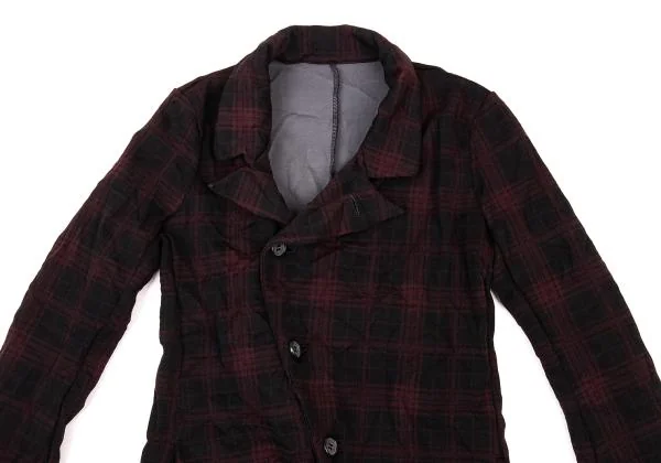 Y's Poly Wrinkle Check Jacket K-150118_003