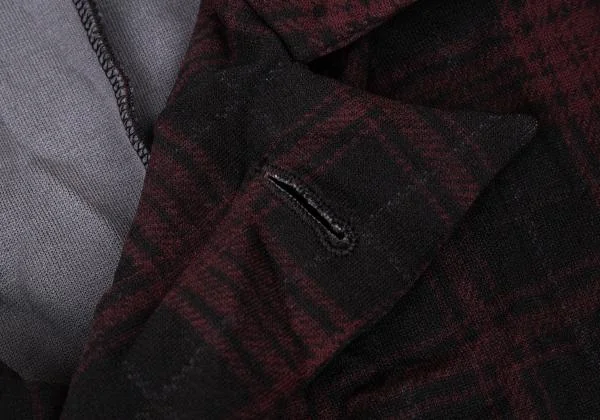 Y's Poly Wrinkle Check Jacket K-150118_005