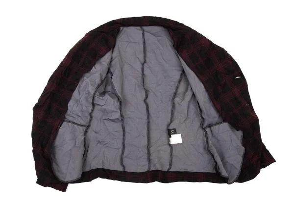 Y's Poly Wrinkle Check Jacket K-150118_013