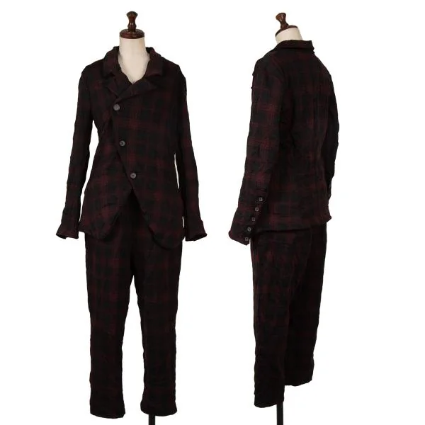 Y's Poly Wrinkle Check Jacket K-150118_016