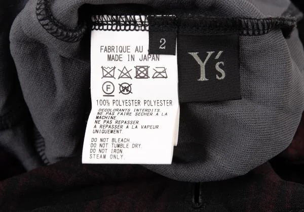 Y's Poly Wrinkle Check Jacket K-150118_017