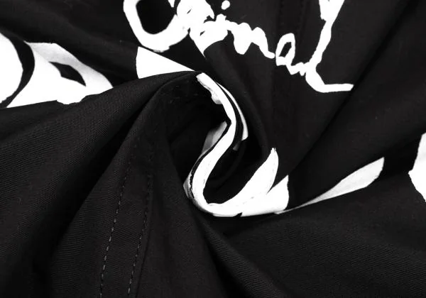 Y's Message Printed Hooded Spring Coat K-150124_016