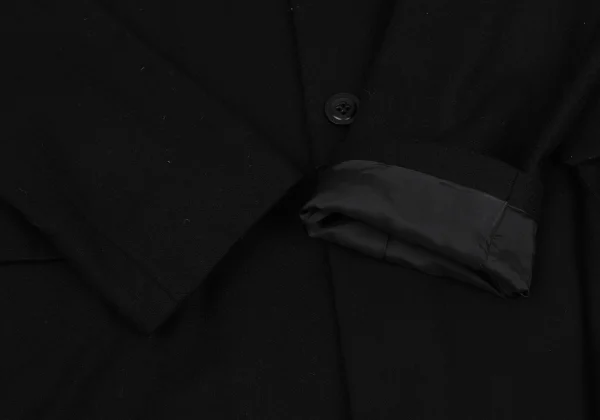 Y's Wool Draped Switching Collarless Coat K-150125_007